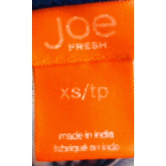 Joe Fresh blue v-neck burnout short sleeve tee - Picture 3 of 6